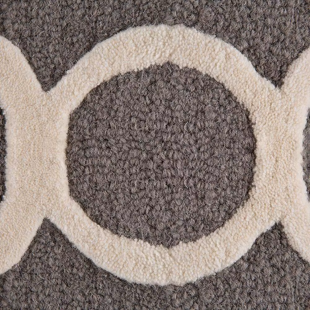 Wyld and Coco Grey and Beige Hand-Tufted Wool and Cotton Geometric Rectangular Rug W: 140 cm, L: 200 cm – 3