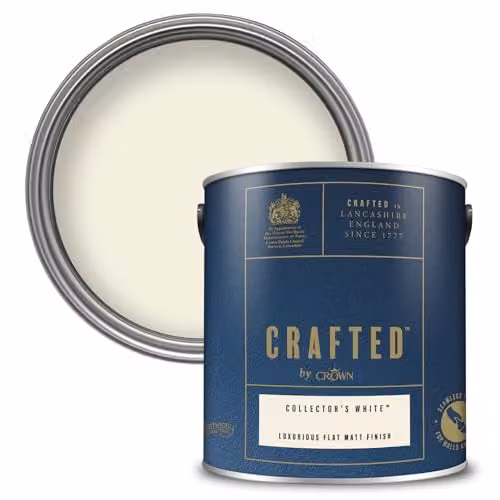 Crown Crafted Collector's White Matt Emulsion Warm Off White Paint 2.5L