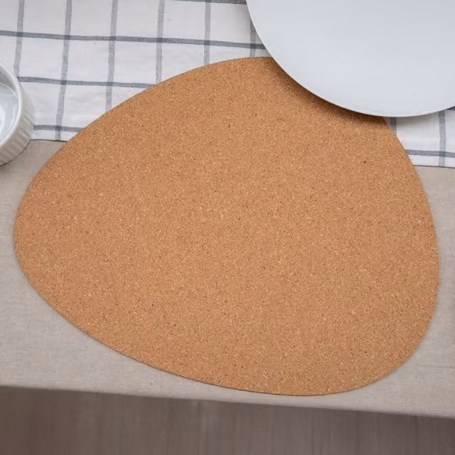 Mikasa Set of 4 Brown Cork Placemats, W: 38 cm, D: 30 cm