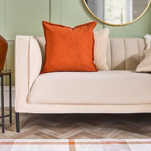 OHS Oxford Edge Corduroy Cushion Covers in Rust
