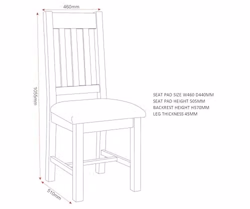 Seconique Windsor Slatted Dining Chairs, Set of 2, Natural Oak with Oat Fabric – 2