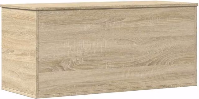 Berkfield Home Sonoma Oak Storage Box in Beige, W/D/H: 100 x 42 x 46 cm – 1