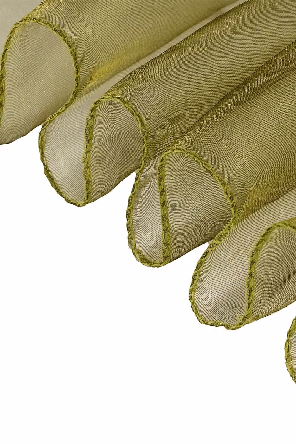 Neel Blue Set of 25 Organza Sashes in Dark Olive for Party Decoration, W: 17 cm, L: 280 cm – 2