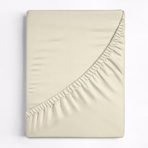 Home Sweet Home UK Cream Small Single Fitted Bed Sheets, 100% Poly Cotton, Depth: 25 cm