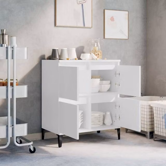 Berkfield Home White Modern Sideboard, W/D/H: 60 x 35 x 70 cm