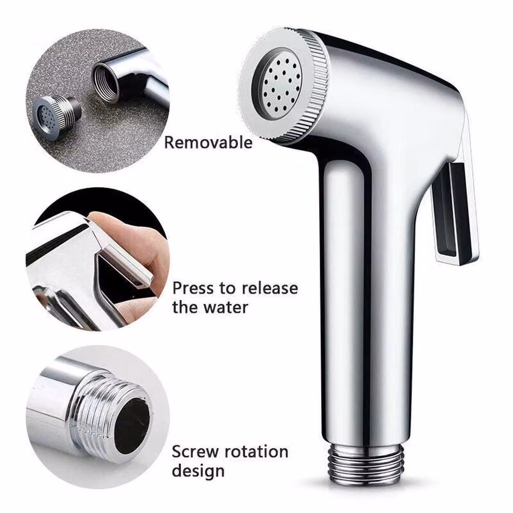 PAWNORA Handheld Bidet Sprayer Kit in Silver Chrome Stainless Steel – 2