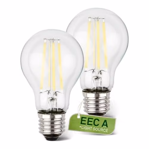 Briloner Set of 2 Warm White LED Filament Light Bulbs, E27, 5W, 3000K – 1