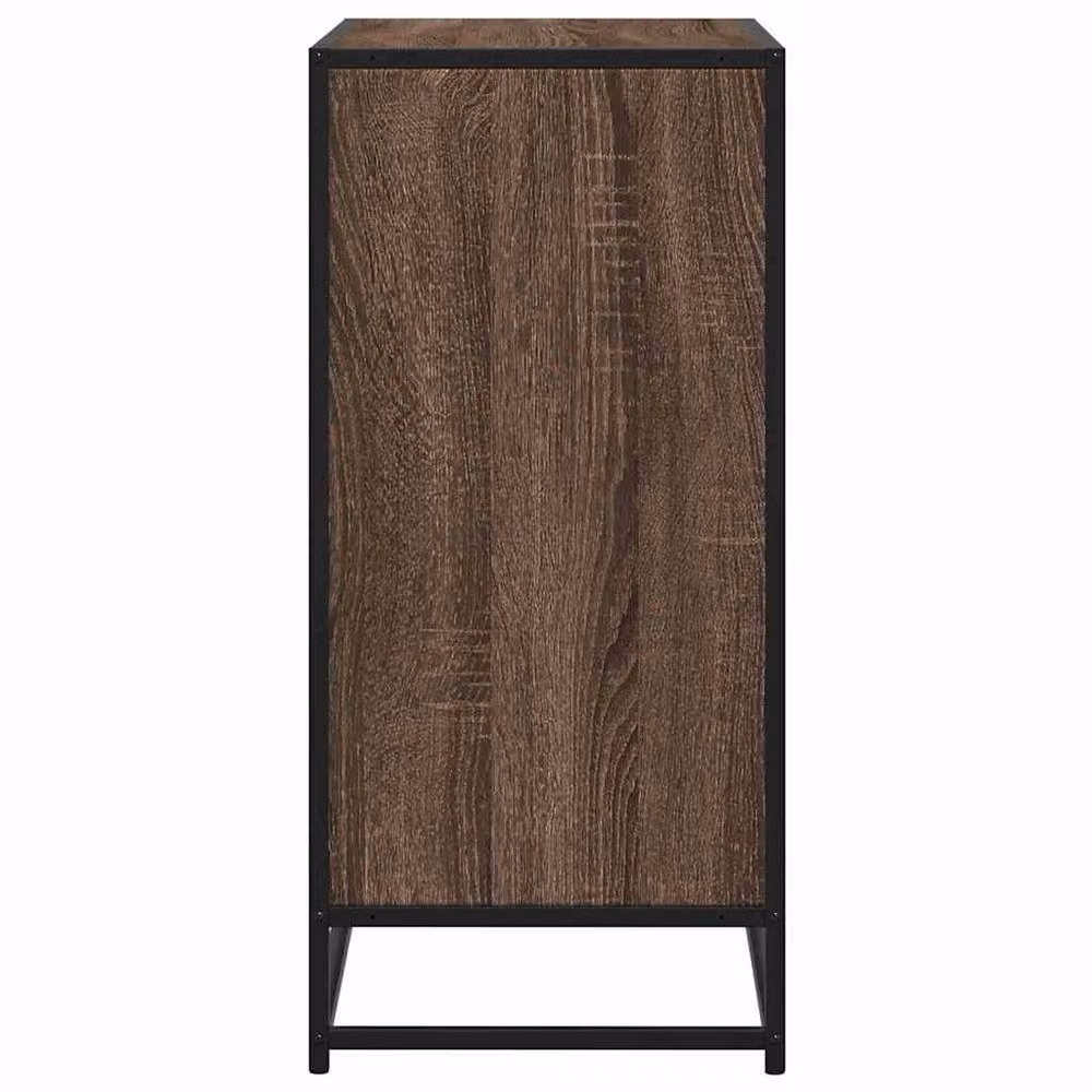 Berkfield Home Brown Oak Sideboard in Engineered Wood and Metal, W: 68 cm, D: 35 cm, H: 76 cm – 4