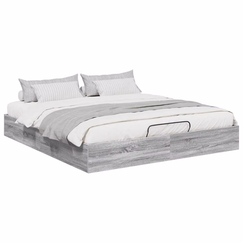 Berkfield Home Modern Ottoman Bed Frame in Grey, W/D/H: 180 x 200 x 25 cm – 2