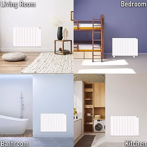Mylek Smart WiFi Electric Panel Heater Radiator, 2000W, White, Wall Mounted or Freestanding – 2
