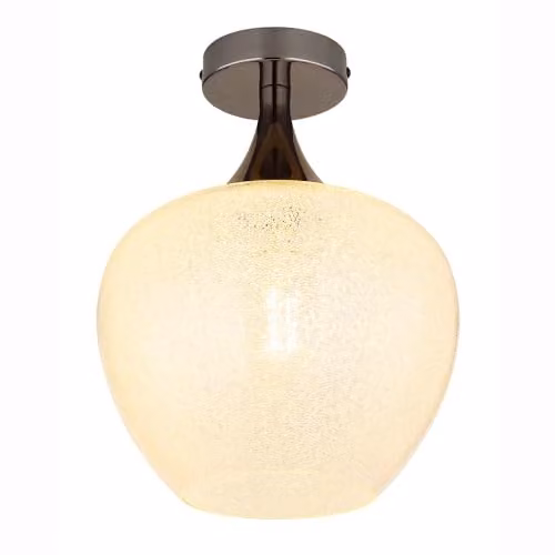 Globo Lighting Modern Sphere Ceiling Light with Transparent Glass Shade in Black and Chrome, Diameter: 24 cm – 1