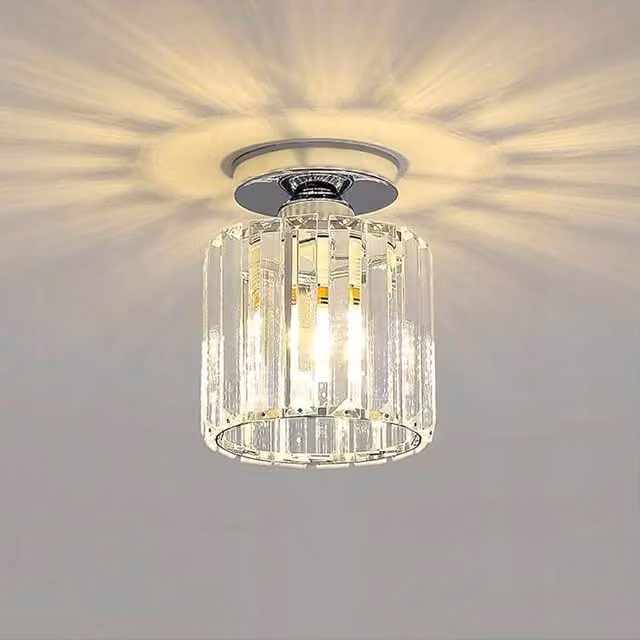 COMELY Industrial Mini Crystal Ceiling Light in Silver – 1