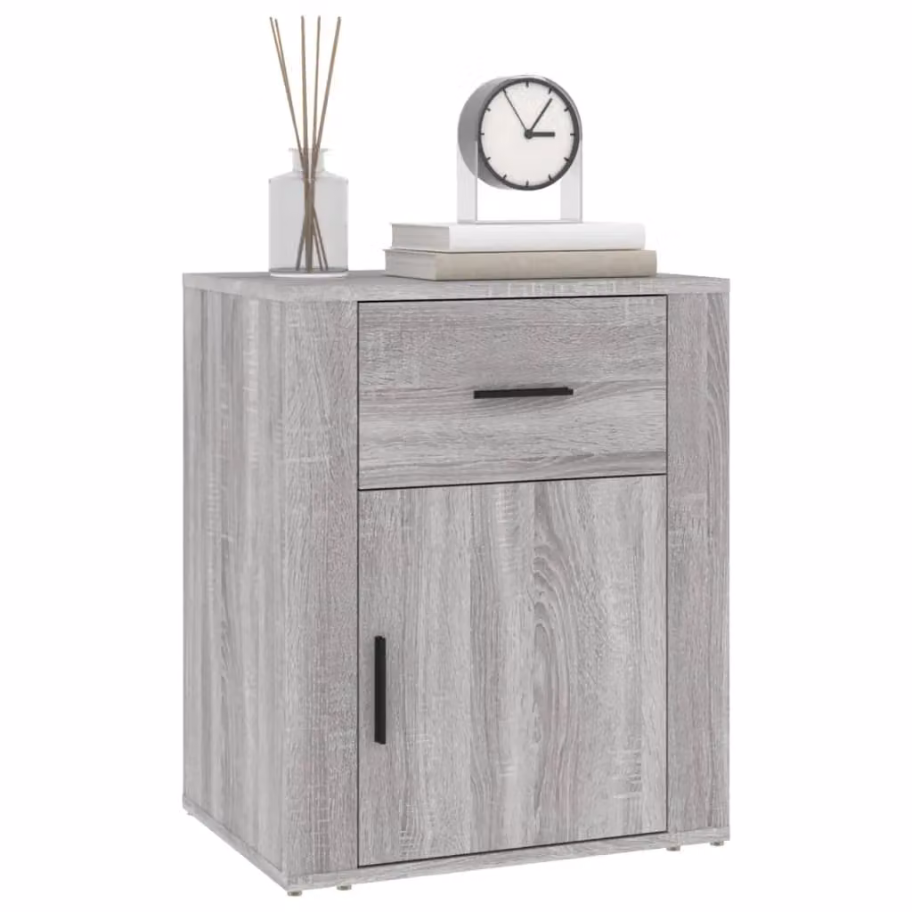 Berkfield Home Bedside Cabinet in Grey Sonoma, W/D/H: 50 x 36 x 60 cm – 2
