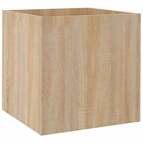 vidaXL Square Planter Box in Brown Wood, W/D/H: 40 x 40 x 40 cm