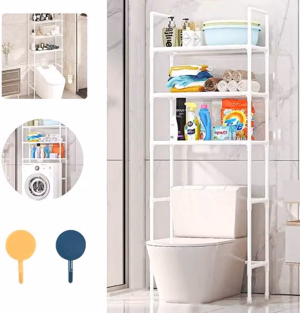 Hinsinc 3-Tier Over Toilet Storage Rack in White