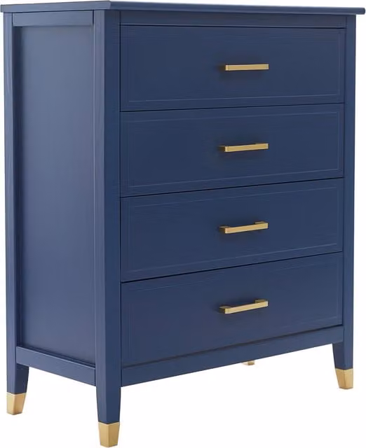 Cabinet Bits Palazzi 4 Drawer Chest of Drawers in Navy Blue