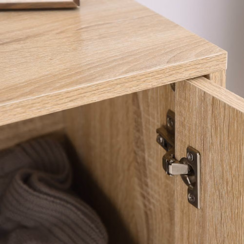 STILVORA Modern Oak Storage Cabinet in Natural Wood and Metal – 4