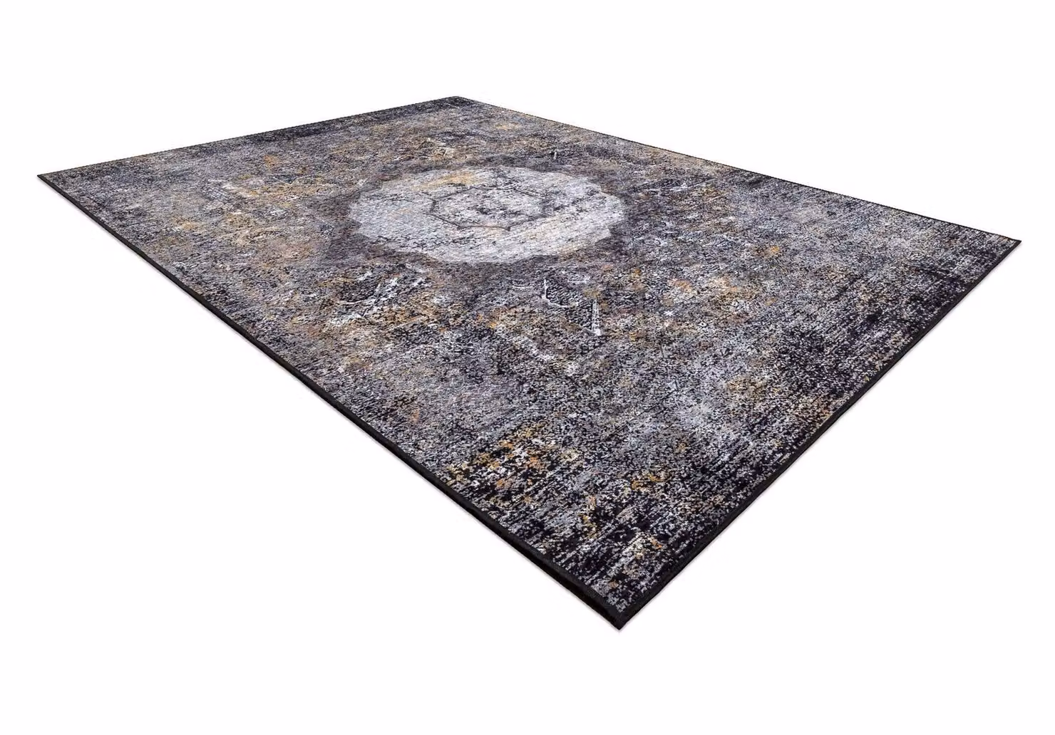RugsX Miro Grey Rectangular Polyester Rug, W/D/H: 120 x 170 cm – 2