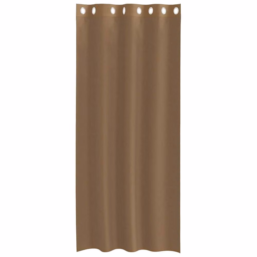 Berkfield Home Voile Eyelet Curtains, 2 Pack, Brown, W: 140 cm, H: 245 cm – 3