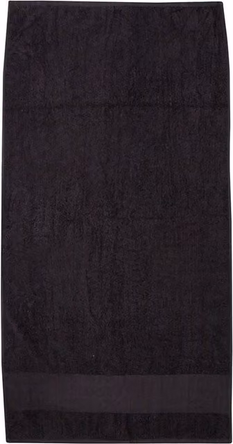 Towel City Printable Border Cotton Hand Towel in Black