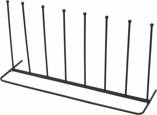 Oypla 4 Pair Wellington Boot Rack Stand in Black Metal