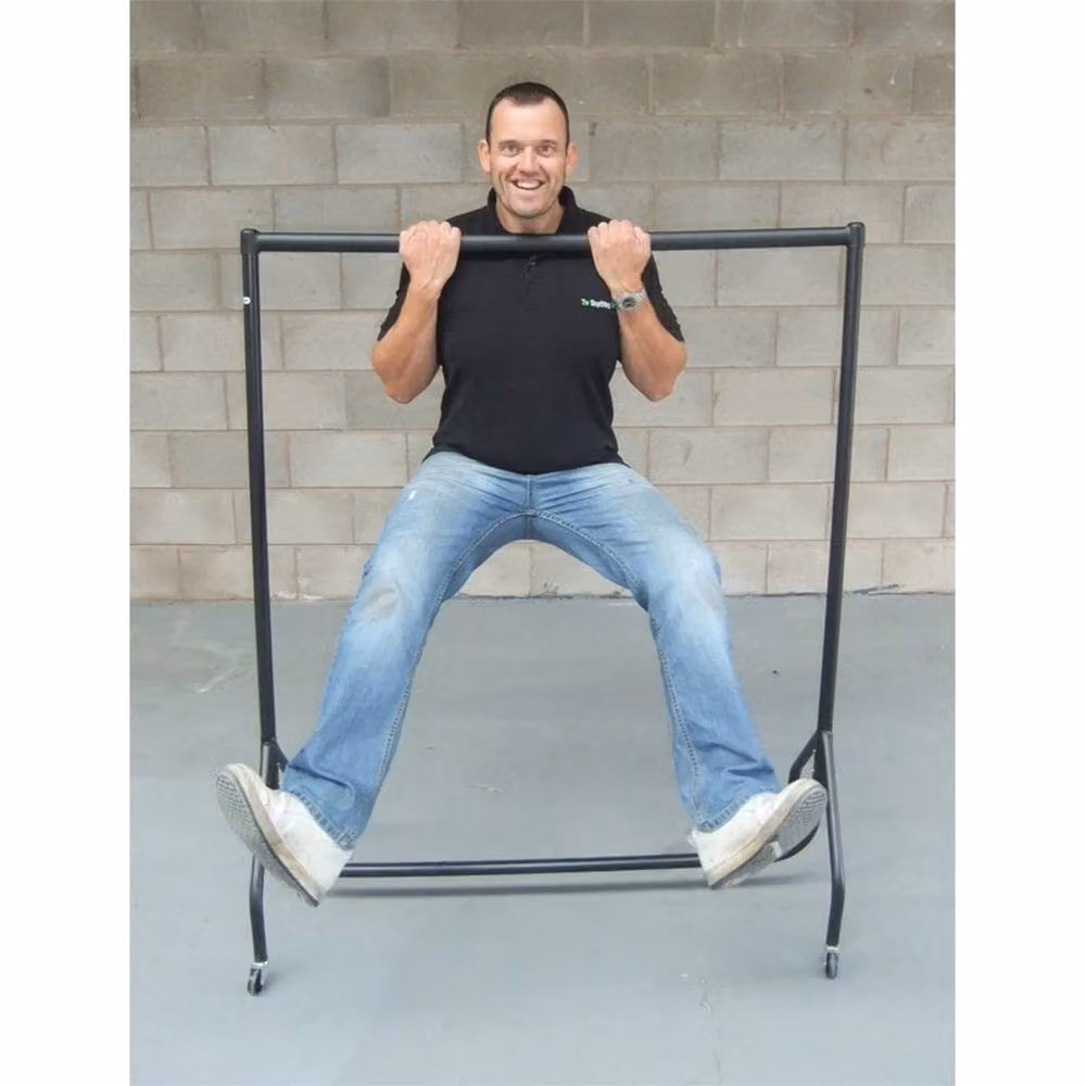 FORGEVIO Heavy Duty Metal Clothes Hanging Rail in Black – 2