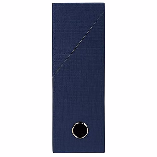 Exacompta Transfer Box A4 Linen-Effect Paper Document Box in Dark Blue, Spine Width: 9 cm – 2