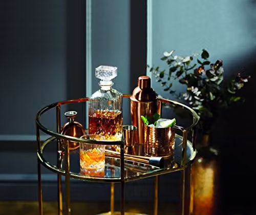 BarCraft Moscow Mule Tumbler with Hammered Copper Finish, Stainless Steel, 550 ml, Brown – 3