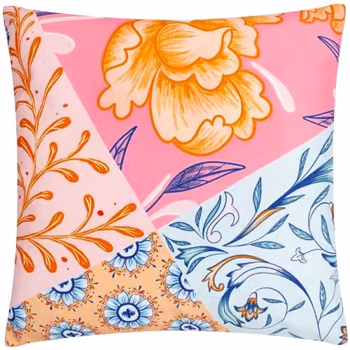 Riva Home Multicolour Floral Mediterranean Outdoor Square Cushion, W/D/H: 43 x 43 x 43 cm – 2