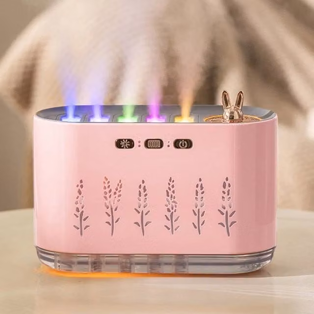 SPETLEK Pink Ultrasonic Cool Mist Humidifier and Air Purifier, 700ml – 1