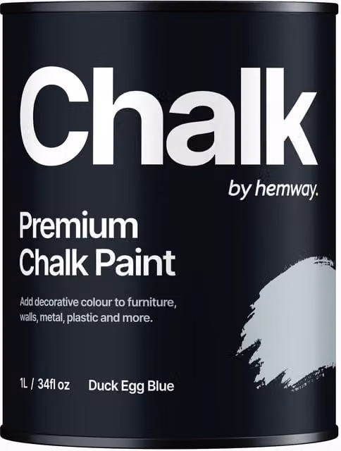 Hemway Opaque Chalk Paint in Flat Matt Duck Egg Blue, 1 l