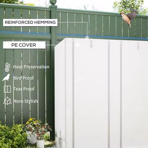 Outsunny 3 Tier Lean-to Mini Greenhouse in Grey and White, W/D/H: 144 x 48 x 152 cm – 3