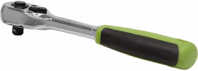 Loops 72-Tooth Flip Reverse Ratchet Wrench with 1/4 Inch Square Drive and Pear-Head Design in Multicolour Chrome Vanadium