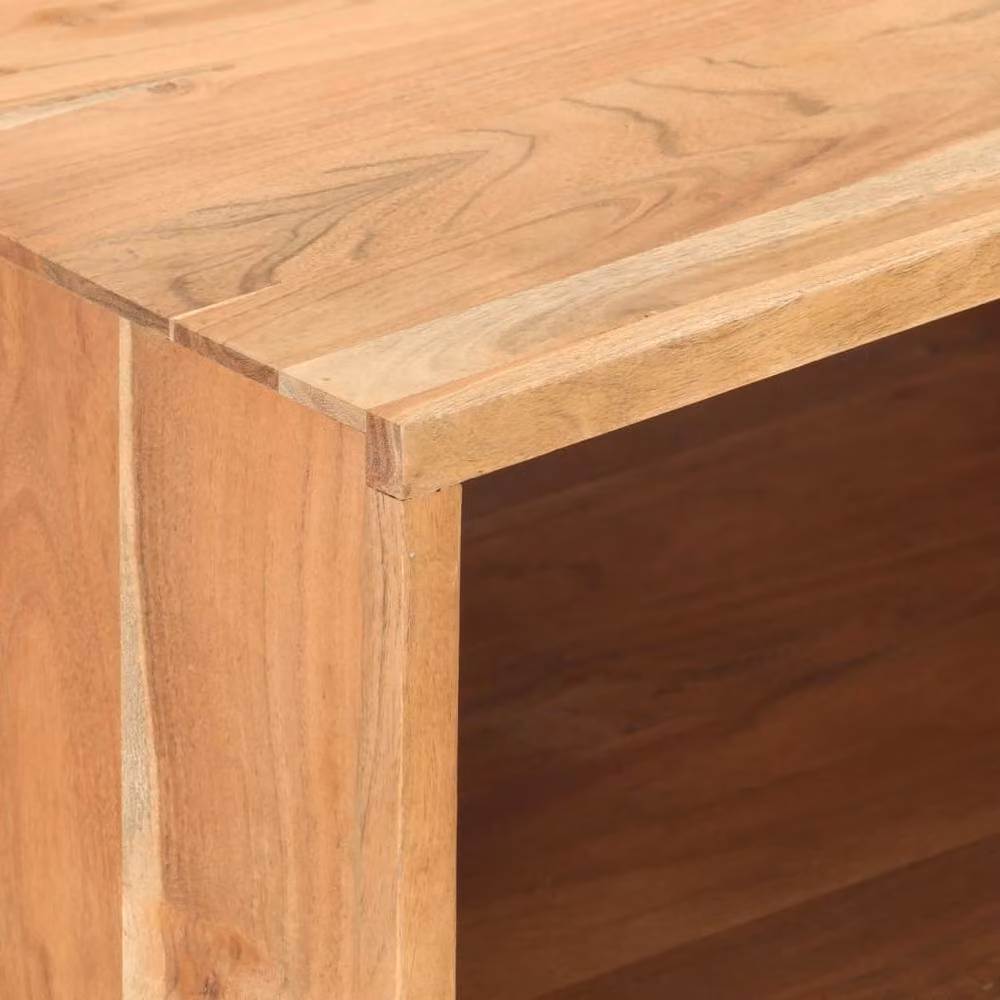 Berkfield Home Beautiful Coffee Table in Brown Solid Acacia Wood W/D/H: 100 x 50 x 45 cm – 2