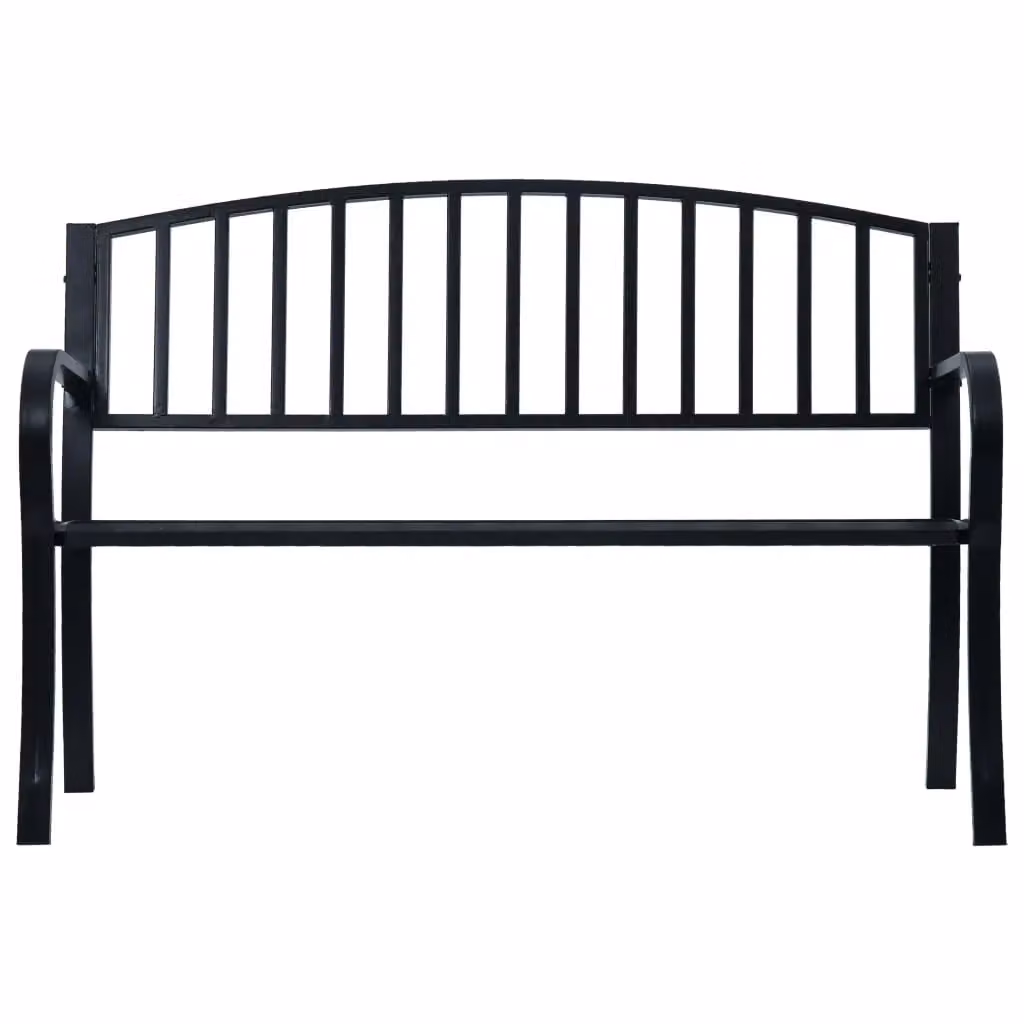 Berkfield Home Modern Metal Garden Bench in Black – 2