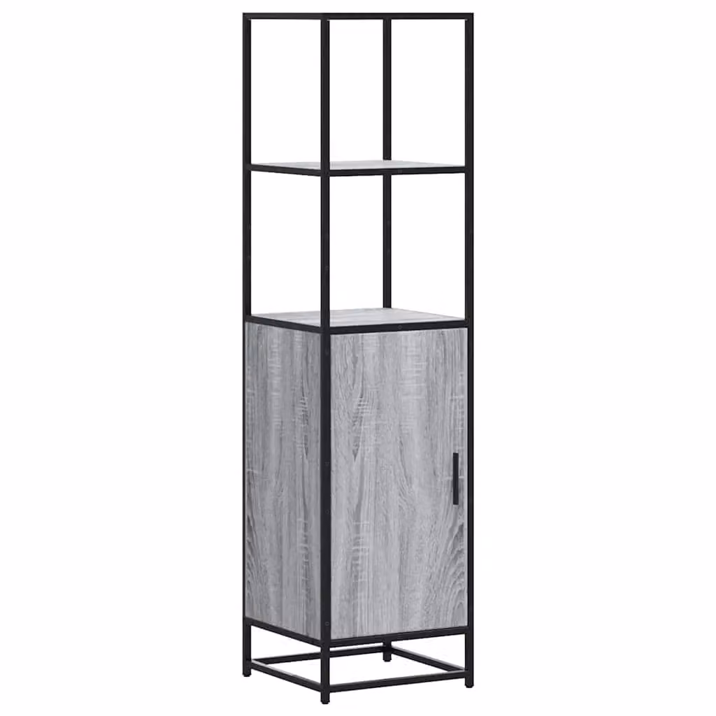 Berkfield Home Grey Sonoma Highboard in MDF and Metal, W/D/H: 35.5 x 35.5 x 139 cm – 2
