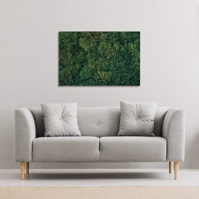 Benjamin Tate Design LTD Natural Green Moss Botanical Canvas Print, W: 77 cm, H: 114 cm