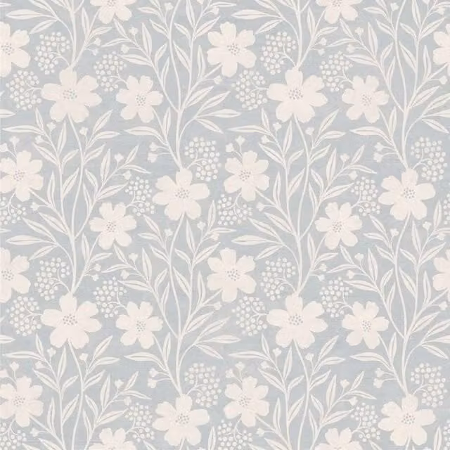 Arthouse Berry Floral Botanical Wallpaper in Blue Matt Paper