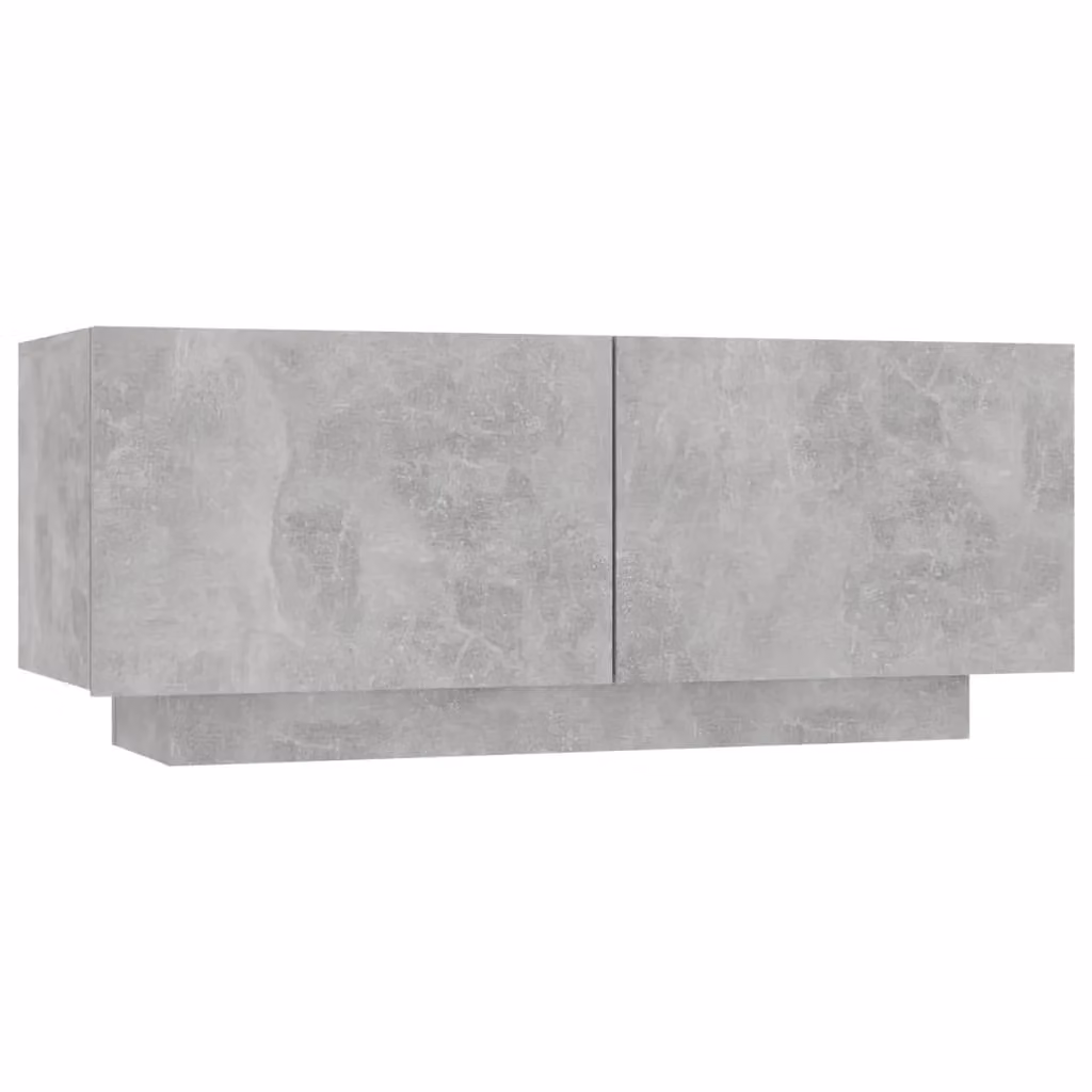 Berkfield Home Bedside Cabinet in Concrete Grey, W/D/H: 100 x 40 x 35 cm