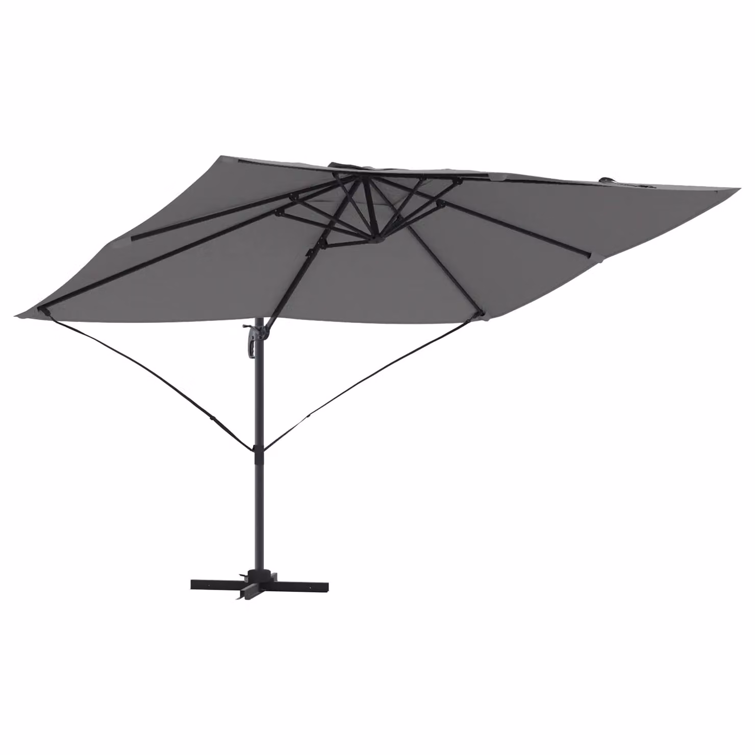 Berkfield Home Large Cantilever Umbrella in Anthracite with Polyester Canopy and Powder-Coated Steel Frame – 2
