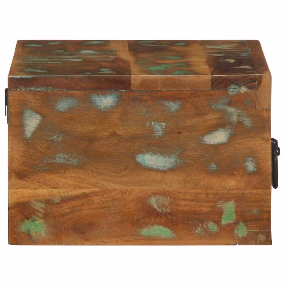 Berkfield Home Set of 2 Wall-mounted Bedside Cabinets in Rustic Brown Reclaimed Wood – 3