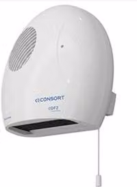 Consort 2kW DF2 Downflow Fan Heater with Pull-Cord Switch in White