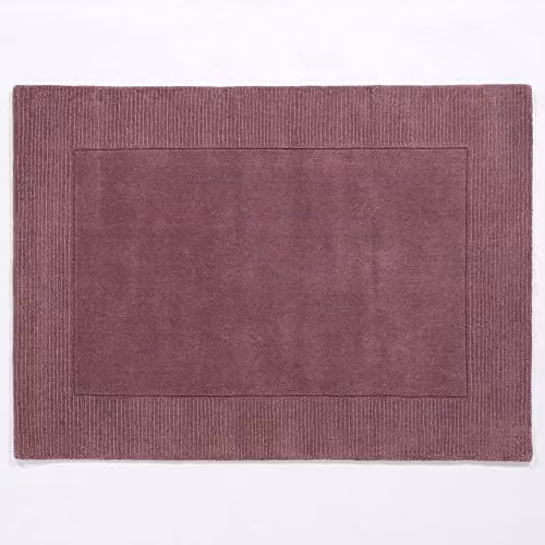 Mayfair Hand-Knotted 100% Natural Wool Living Room Area Rug in Pink, W: 160 cm, L: 230 cm – 1