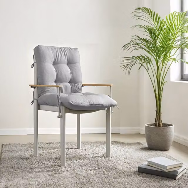 Lifeideas Breathable Rectangular Seat Cushion in Grey, W: 110 cm, D: 50 cm