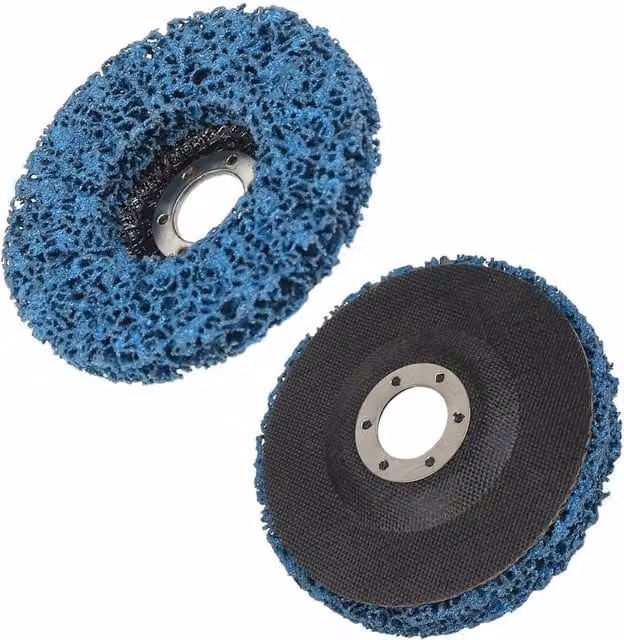 SPETLEK 2X Sabre Cut Poly Strip Wheel Discs for Paint and Rust Removal, Blue, Diameter: 520 mm