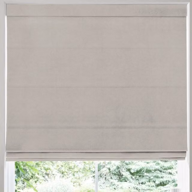 Terrys Florence Velvet Made to Measure Roman Blind in Grey Dove