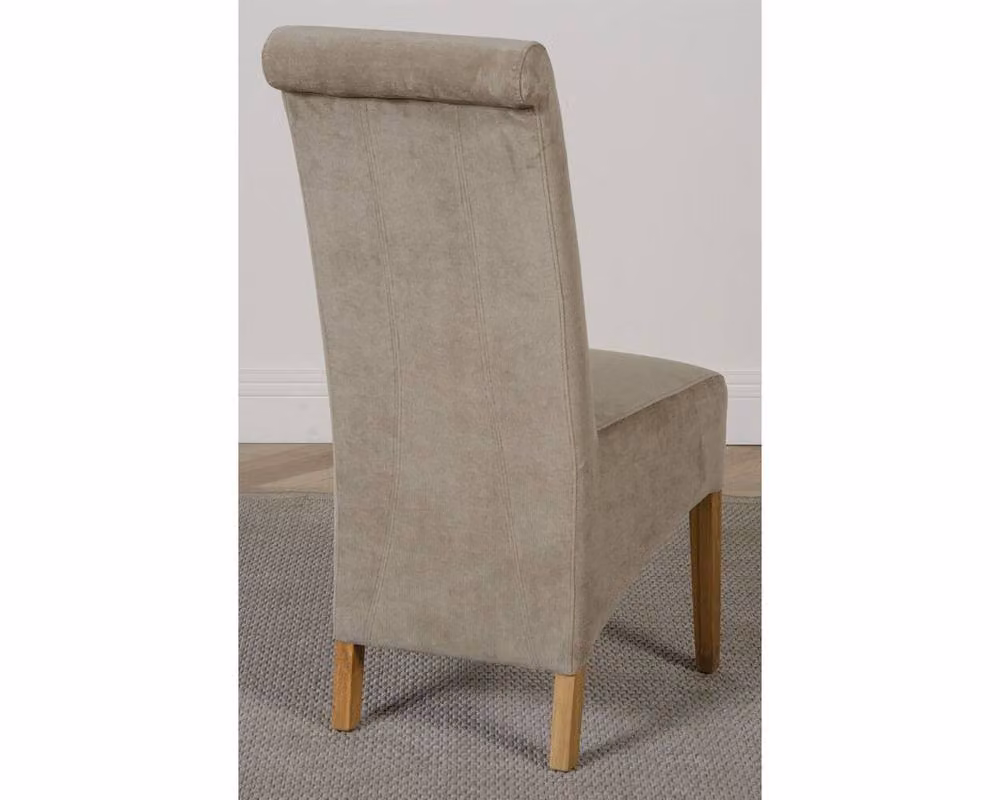 Thats Furniture Oslo Oak Square Dining Table and 4 Grey Fabric Upholstered Chairs Set, W/D/H: 90 x 90 x 77 cm – 3