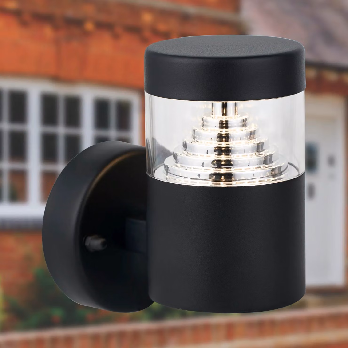 First Choice Lighting Pyramid Black LED Outdoor Wall Light – 3