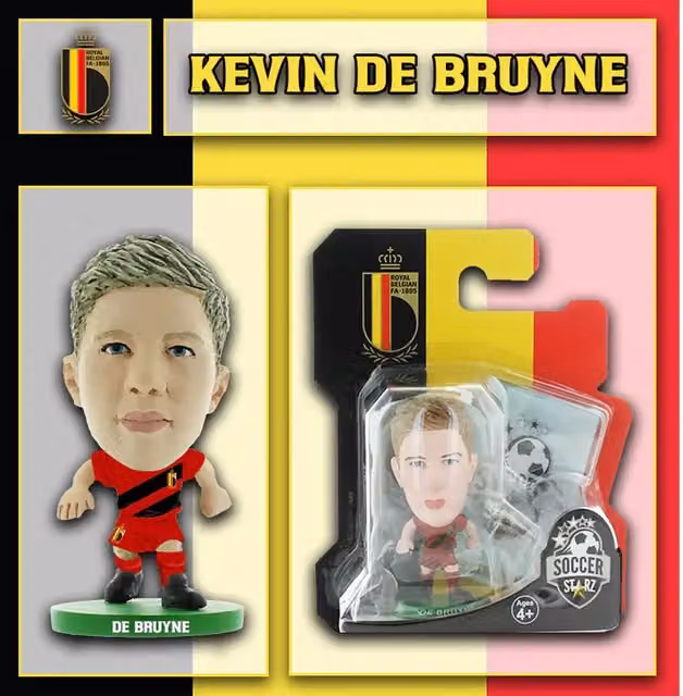 SoccerStarz Kevin De Bruyne Belgium New Kit Mini Figure, Red, Height: 5 cm