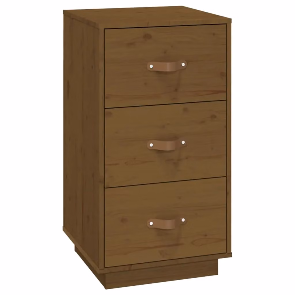 Berkfield Home Honey Brown Solid Wood Pine Bedside Cabinet W/D/H: 40 x 40 x 75 cm – 2